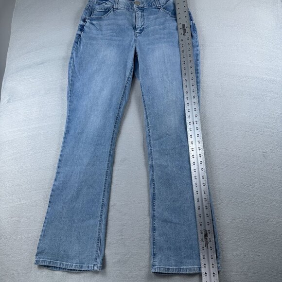 Democracy Bootcut Jeans Size 14W Women's AB Solution Light Wash Mid Rise Blue - Picture 11 of 12